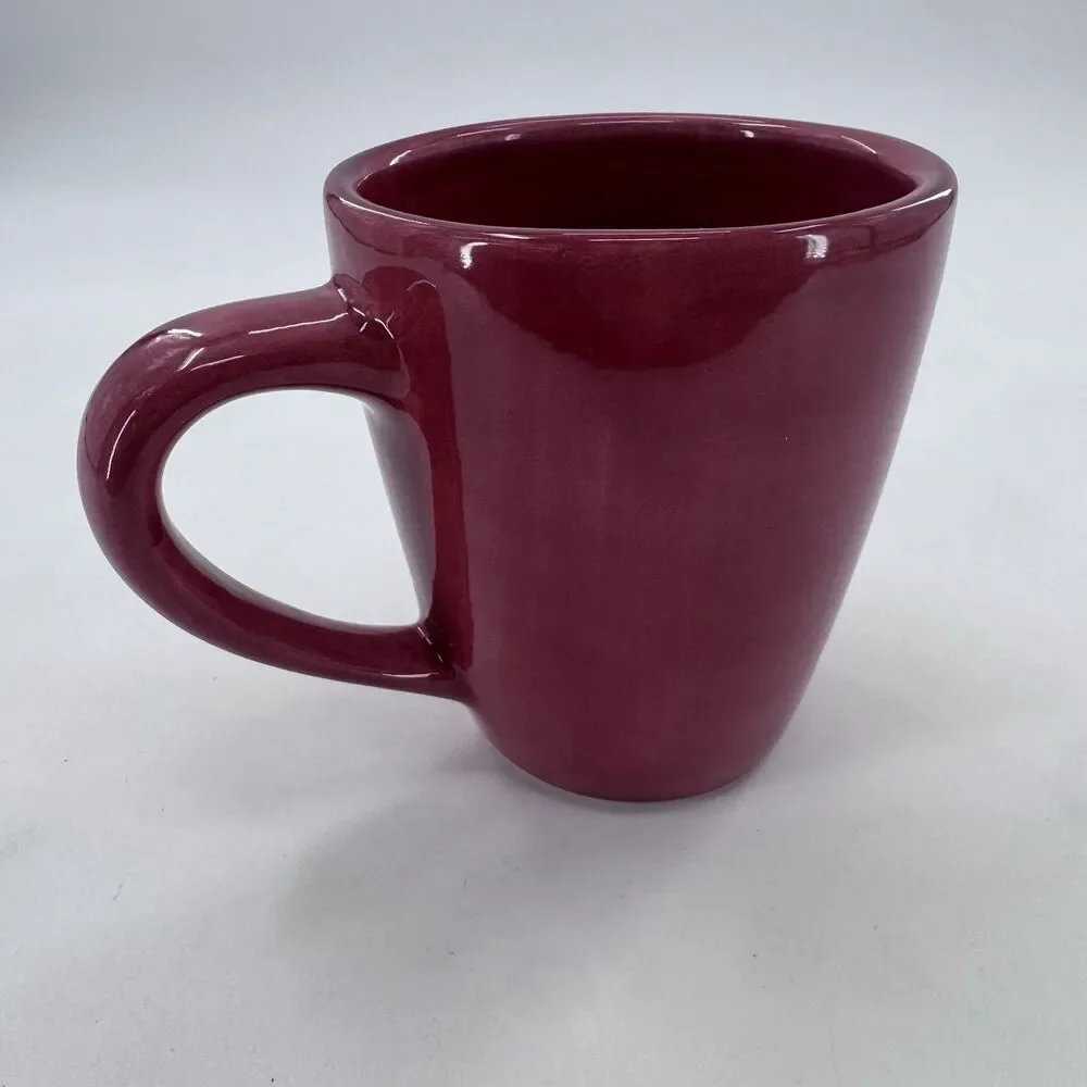Pottery Barn Discontinued  Sausalito Coffee Mug Merlot Spice Red Fast Shipping